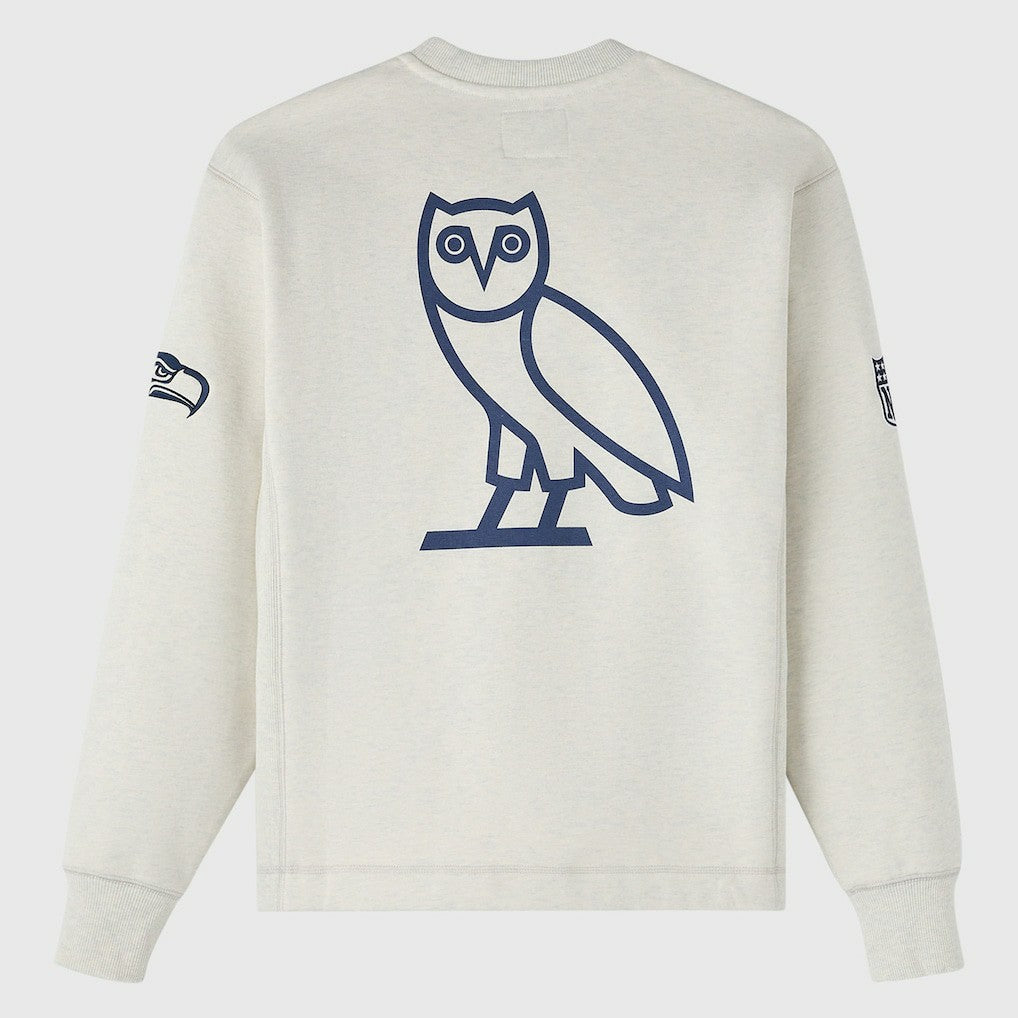 Seattle Seahawks OVO x NFL Unisex Fleece Sweatshirt - Heather Gray - NFL