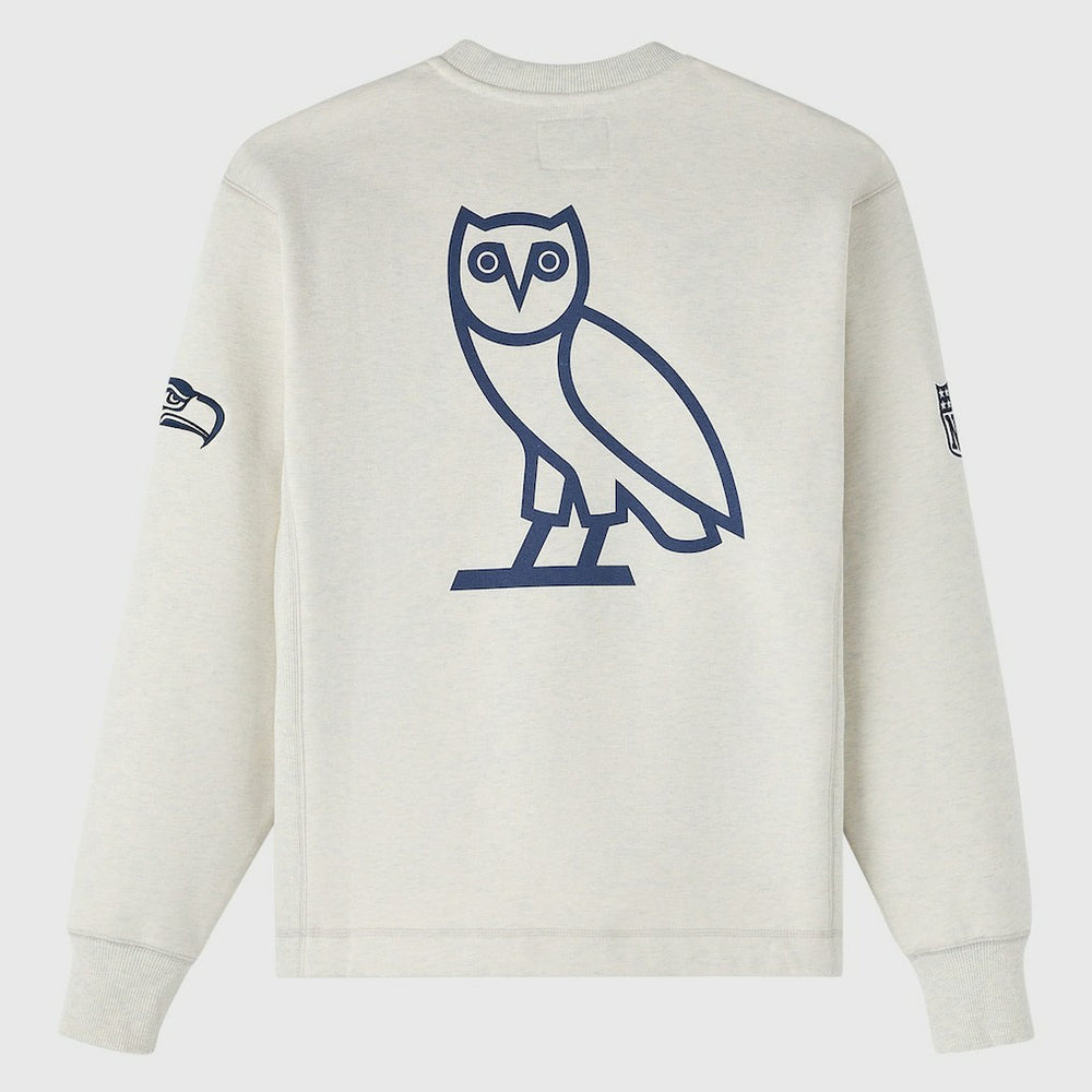 Seattle Seahawks OVO x NFL Unisex Fleece Sweatshirt - Heather Gray - NFL