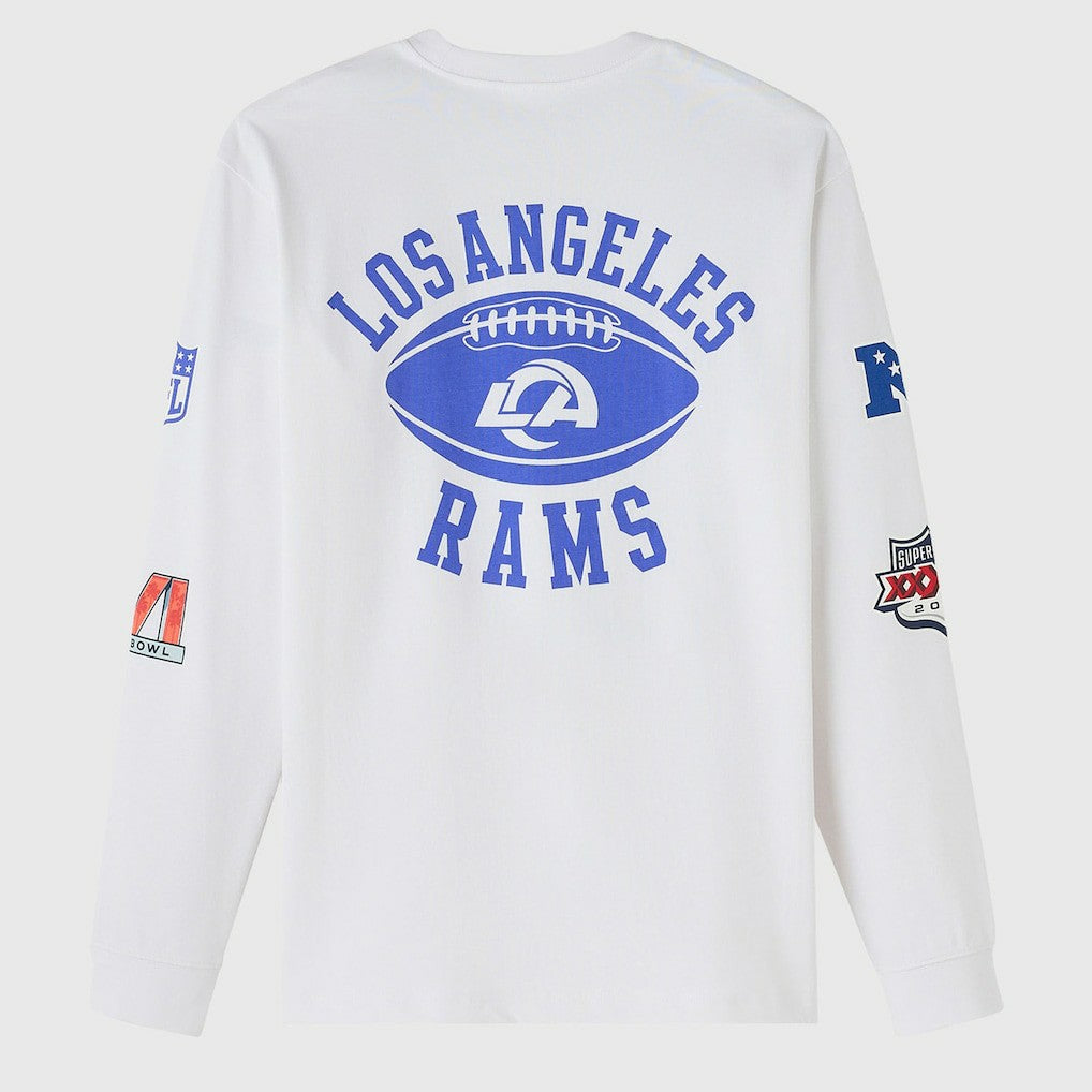 Los Angeles Rams OVO x NFL Unisex Long Sleeve T-Shirt - White - NFL