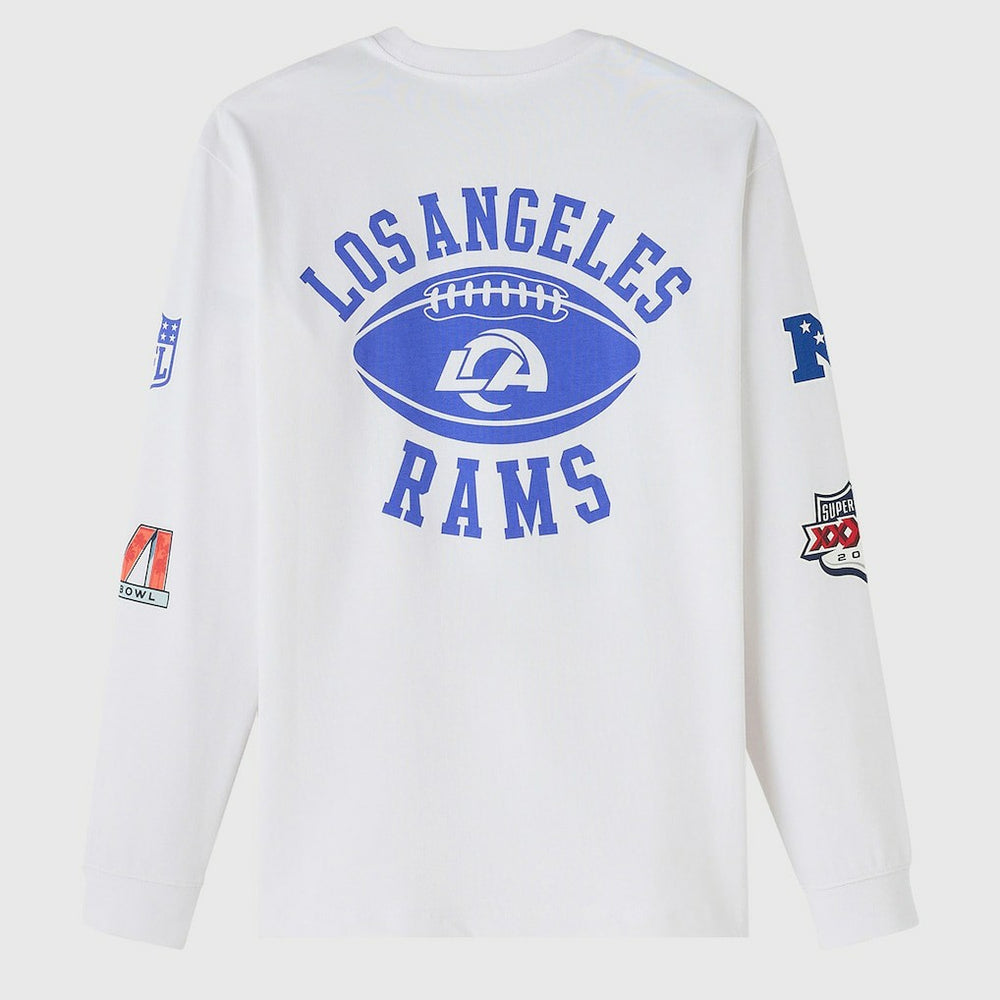 Los Angeles Rams OVO x NFL Unisex Long Sleeve T-Shirt - White - NFL