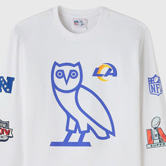 Los Angeles Rams OVO x NFL Unisex Long Sleeve T-Shirt - White - NFL