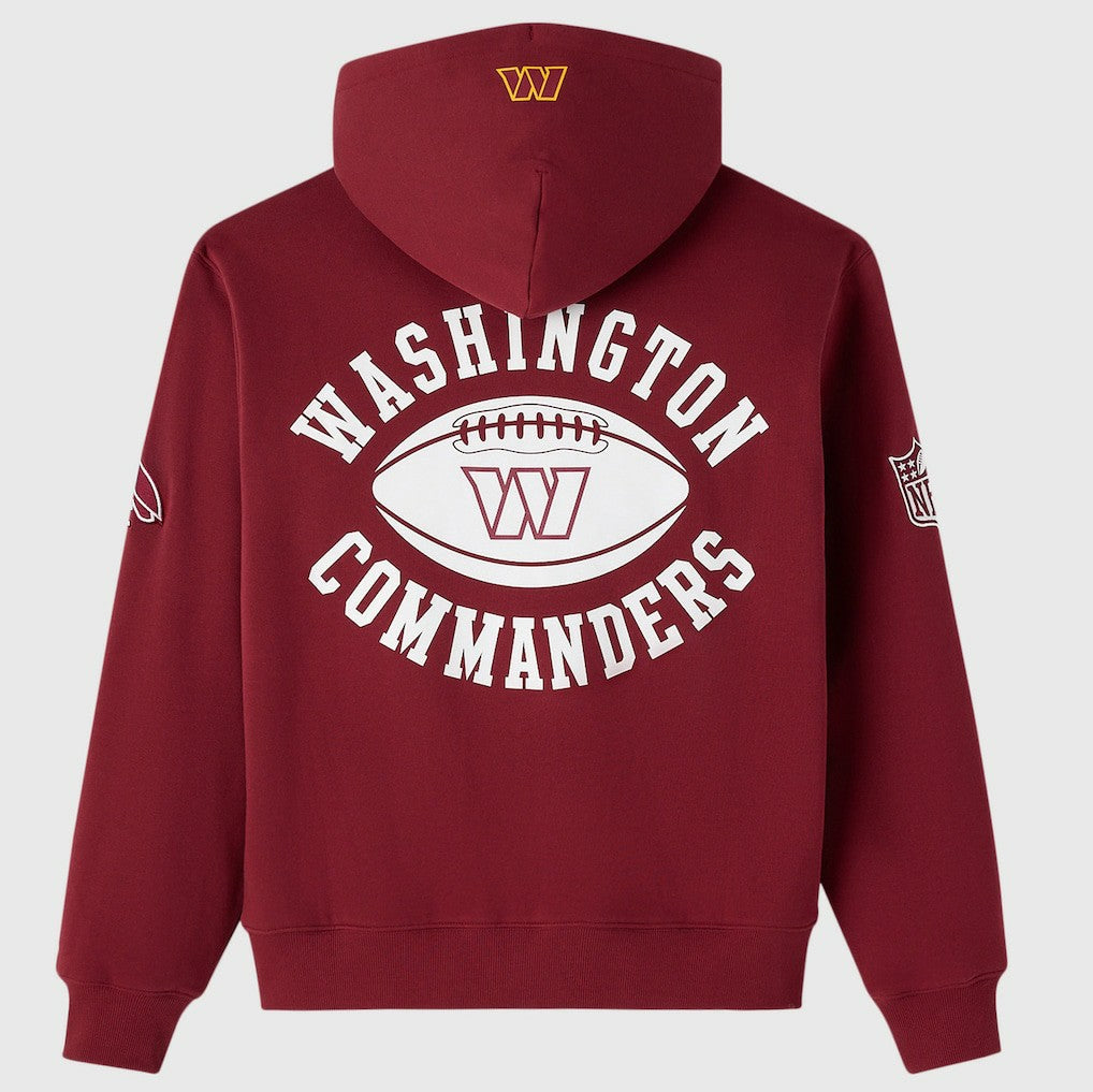 Washington Commanders OVO x NFL Unisex Full-Zip Waffle-Lined Hoodie - Burgundy - NFL