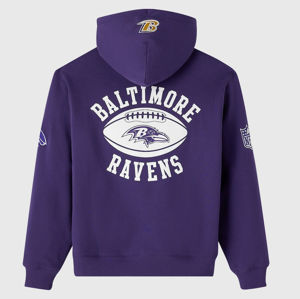 Baltimore Ravens OVO x NFL Unisex Full-Zip Waffle-Lined Hoodie - Purple - NFL