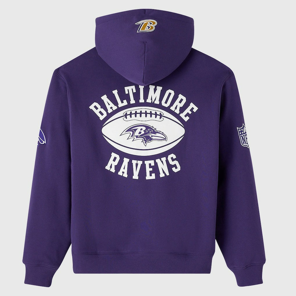 Baltimore Ravens OVO x NFL Unisex Full-Zip Waffle-Lined Hoodie - Purple - NFL