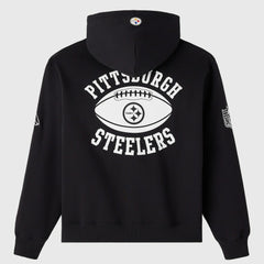 Pittsburgh Steelers OVO x NFL Unisex Full-Zip Waffle-Lined Hoodie - Black - NFL