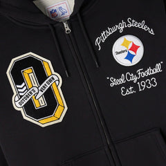 Pittsburgh Steelers OVO x NFL Unisex Full-Zip Waffle-Lined Hoodie - Black - NFL