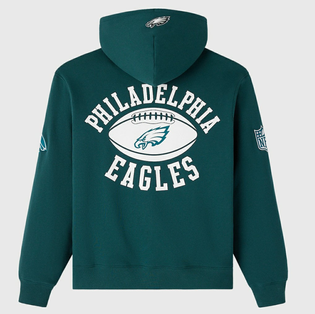 Philadelphia Eagles OVO x NFL Unisex Full-Zip Waffle-Lined Hoodie - Midnight Green - NFL