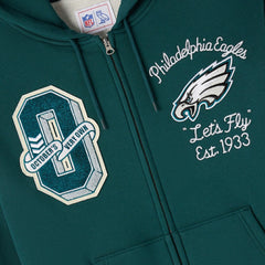 Philadelphia Eagles OVO x NFL Unisex Full-Zip Waffle-Lined Hoodie - Midnight Green - NFL