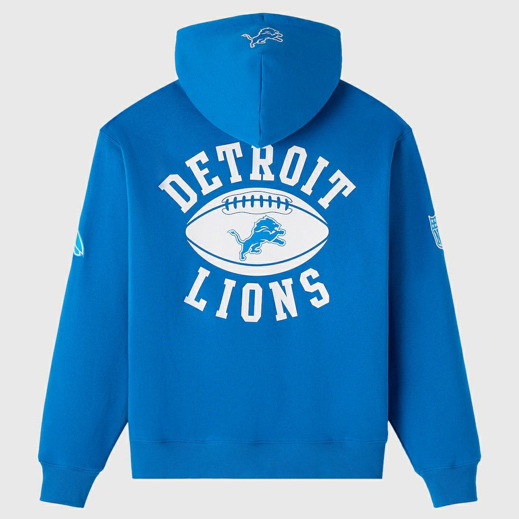 Detroit Lions OVO x NFL Unisex Full-Zip Waffle-Lined Hoodie - Blue - NFL