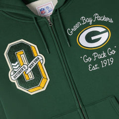 Green Bay Packers OVO x NFL Unisex Full-Zip Waffle-Lined Hoodie - Green - NFL