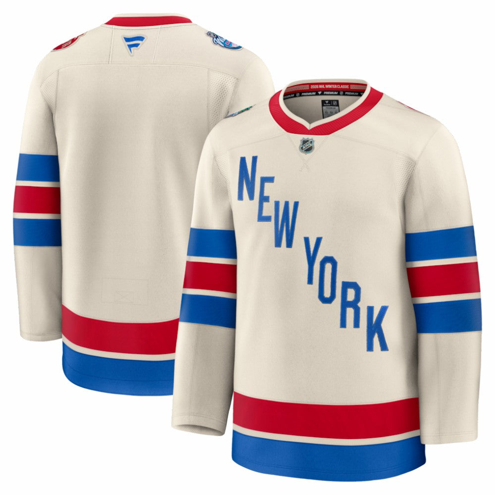 New York Rangers Fanatics 2026 NHL Winter Classic Premium Jersey - Beige | Fanatics Clearance
