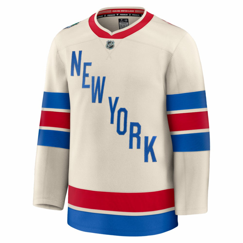 New York Rangers Fanatics 2026 NHL Winter Classic Premium Jersey - Beige | Fanatics Clearance