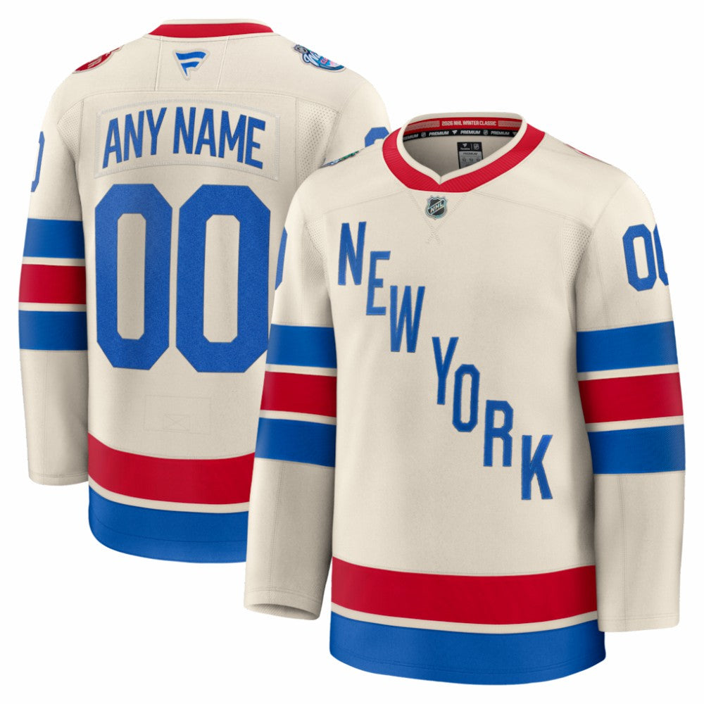 New York Rangers Fanatics 2026 NHL Winter Classic Premium Custom Jersey - Beige | Fanatics Clearance