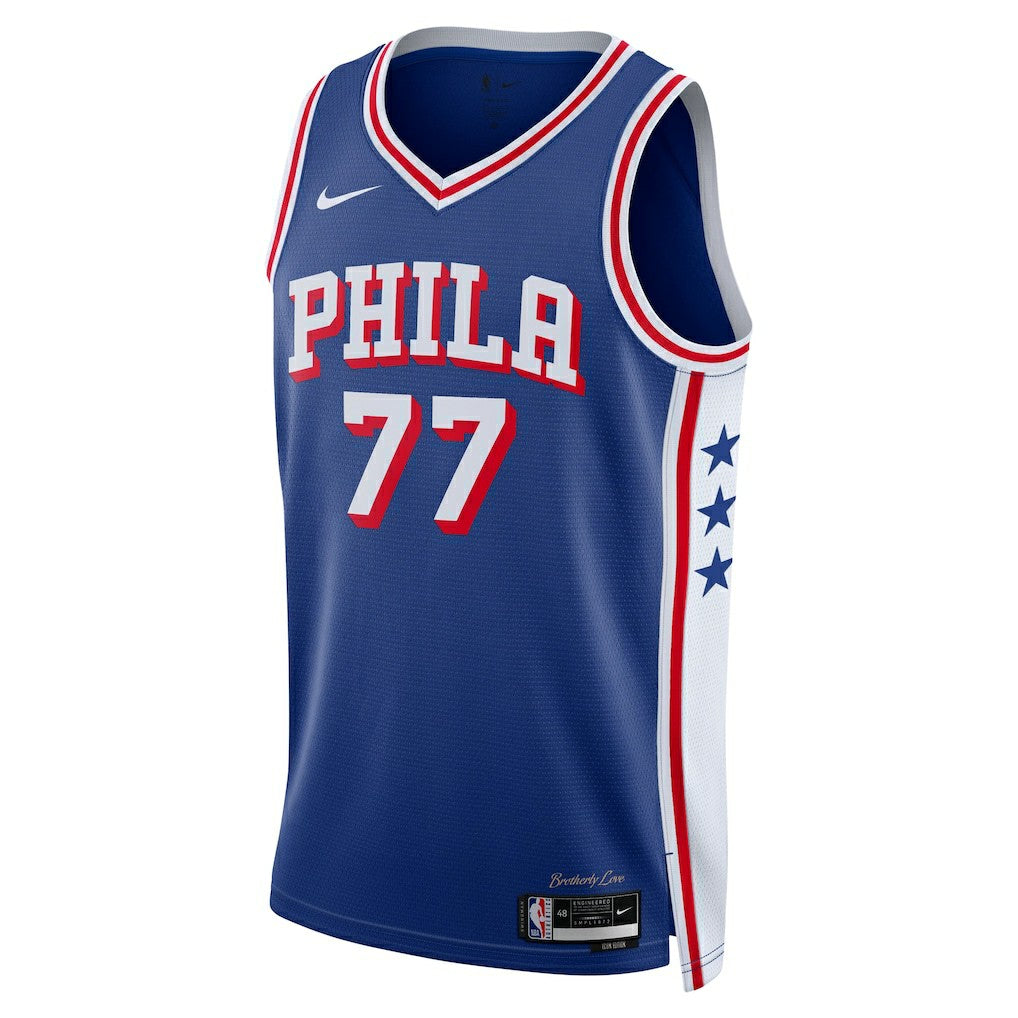 Nike VJ Edgecombe Philadelphia 76ers Unisex Swingman Jersey Icon Edition Royal