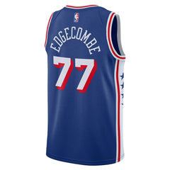 Nike VJ Edgecombe Philadelphia 76ers Unisex Swingman Jersey Icon Edition Royal