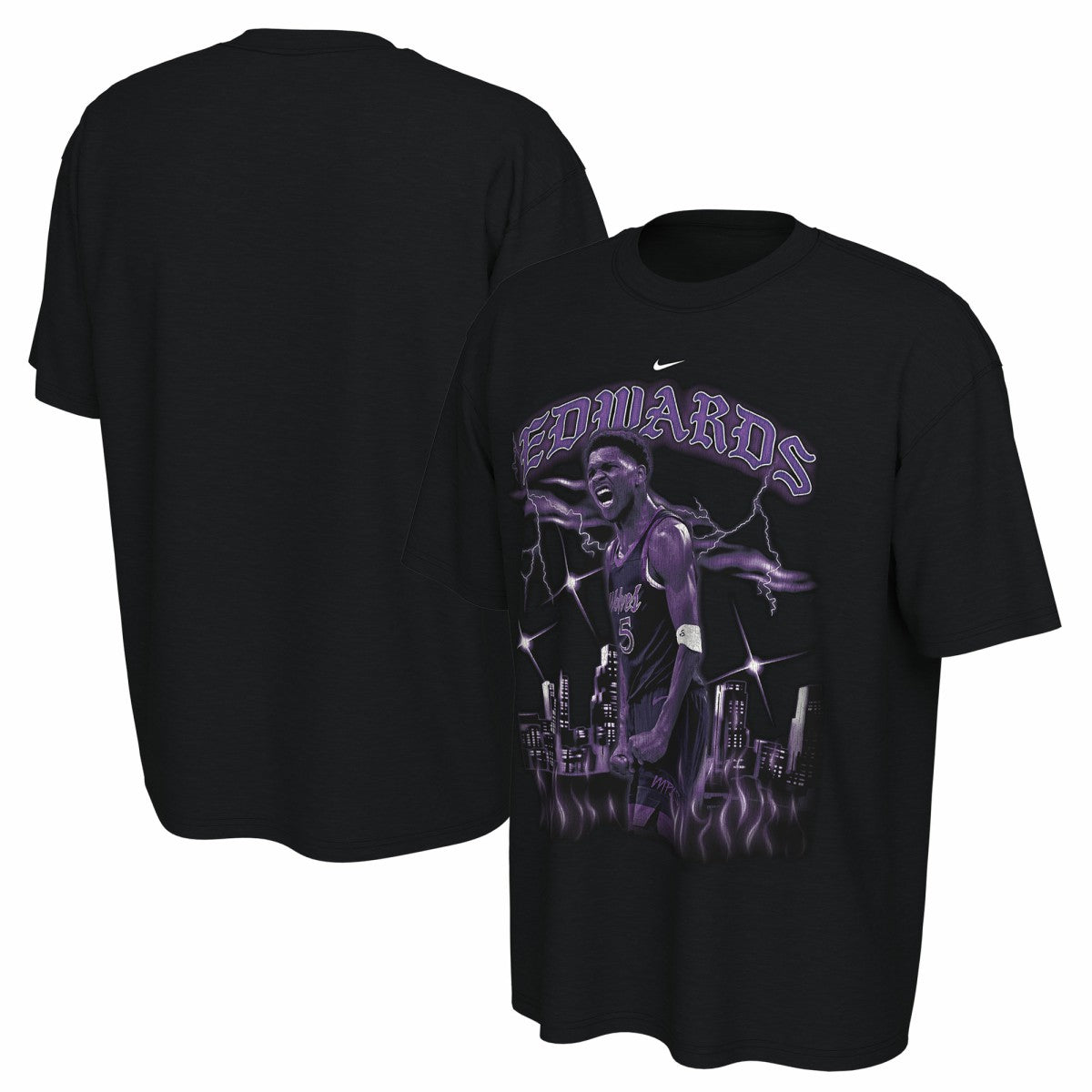 Nike Anthony Edwards Minnesota Timberwolves Unisex 2025/26 City Edition Player Graphic T-Shirt Black