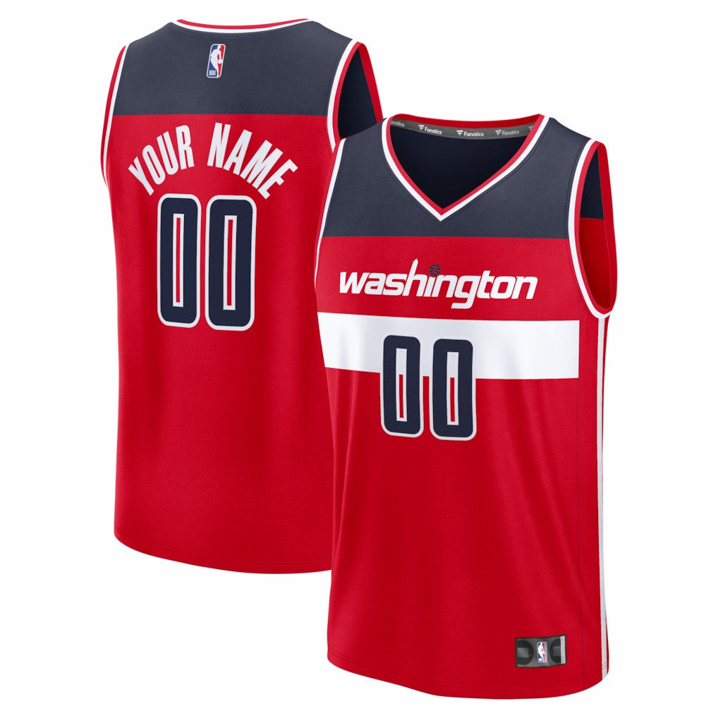 Fanatics Washington Wizards Fastbreak Custom Jersey Red Icon Edition