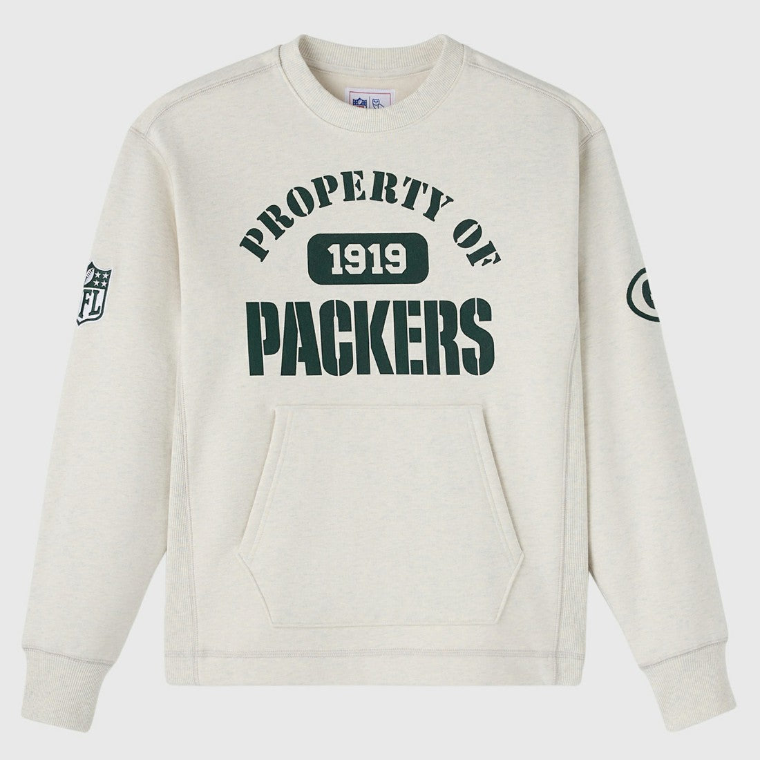 Green Bay Packers OVO x NFL Unisex Fleece Sweatshirt - Heather Gray - NFL