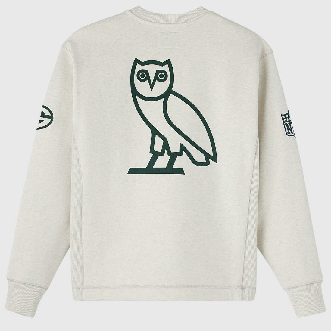 Green Bay Packers OVO x NFL Unisex Fleece Sweatshirt - Heather Gray - NFL