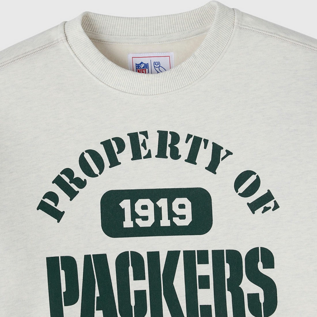 Green Bay Packers OVO x NFL Unisex Fleece Sweatshirt - Heather Gray - NFL