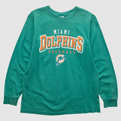 Miami Dolphins NFL 2000s Long Sleeve T-shirt - Teal Vintage - Fanatics
