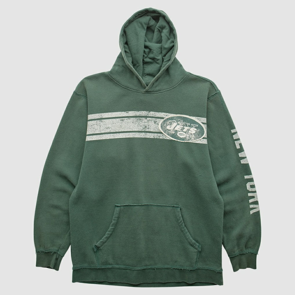 New York Jets 2000s Hooded Pullover Sweatshirt - Green Vintage - Fanatics