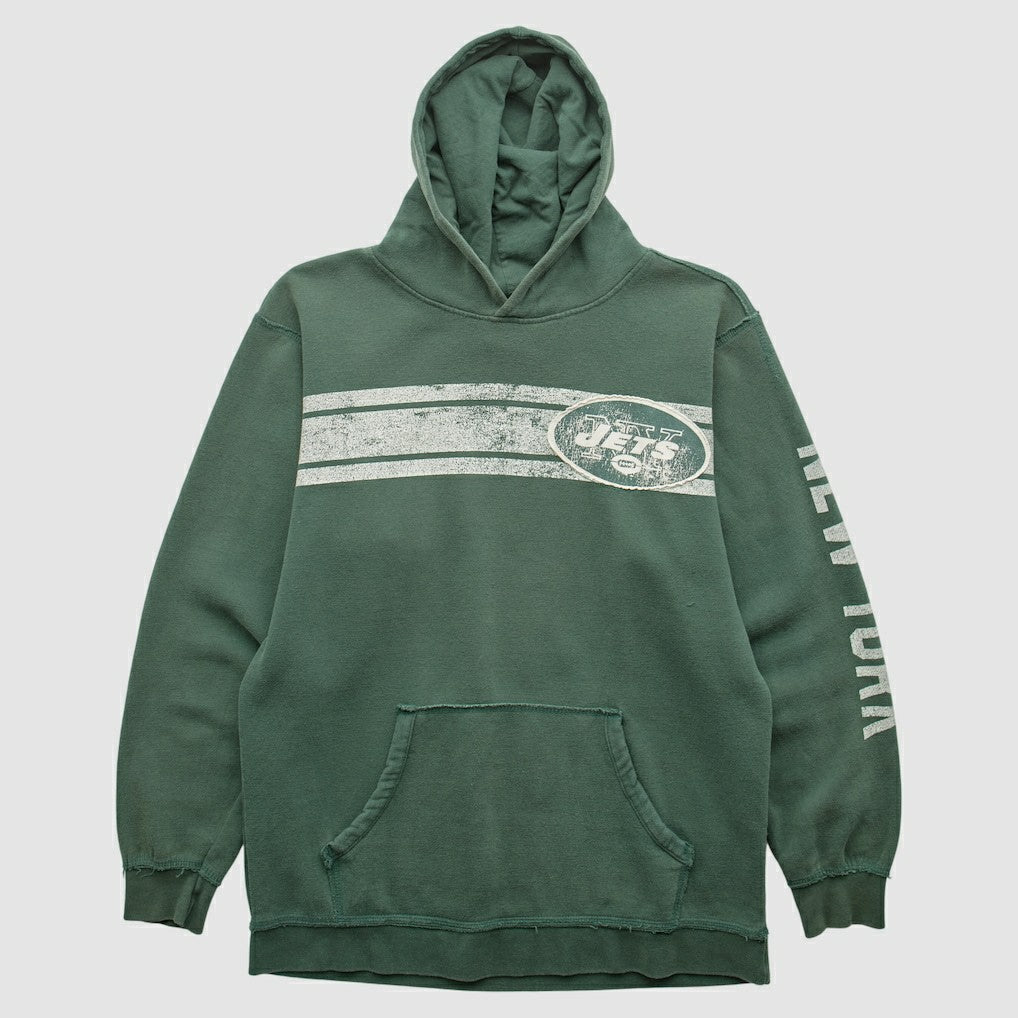 New York Jets 2000s Hooded Pullover Sweatshirt - Green Vintage - Fanatics