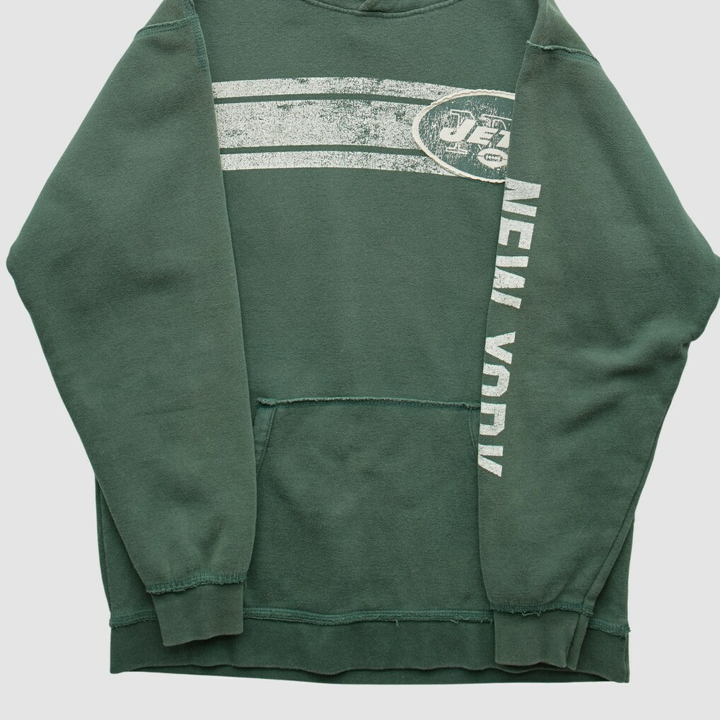 New York Jets 2000s Hooded Pullover Sweatshirt - Green Vintage - Fanatics