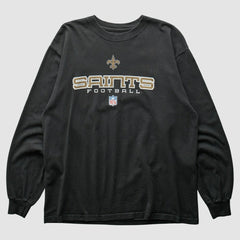 New Orleans Saints 2000s Long Sleeve T-shirt - Black Vintage - Fanatics