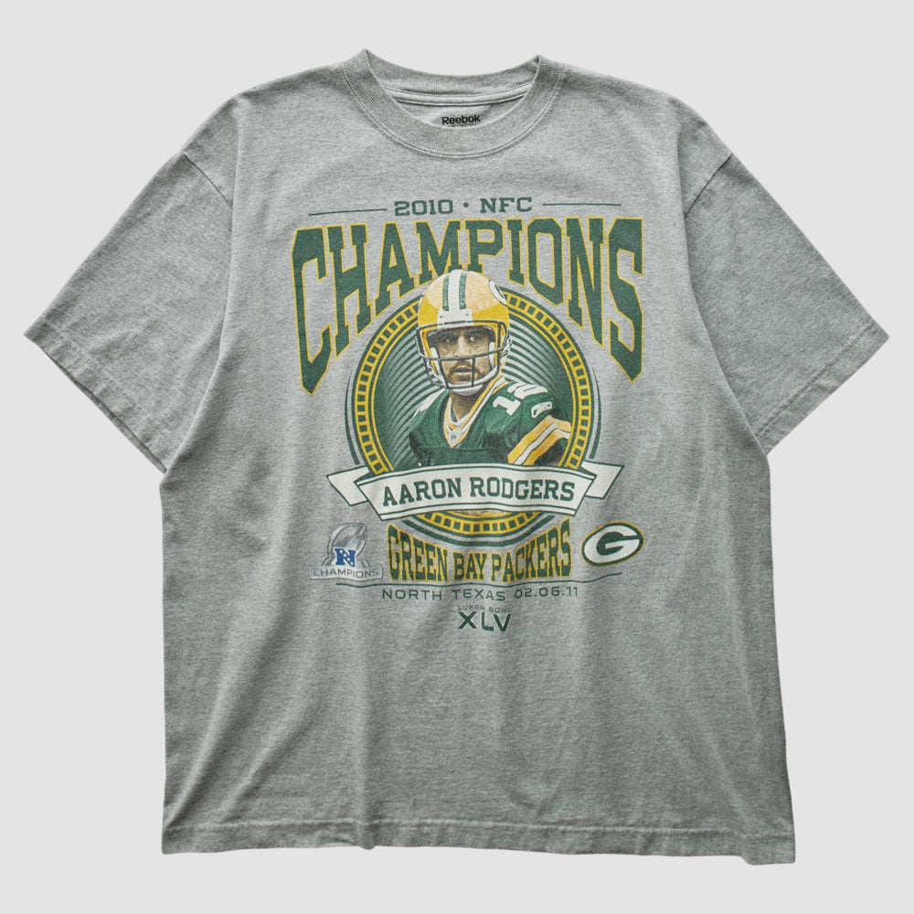 Green Bay Packers Reebok 2010 T-shirt - Heather Gray Vintage - Fanatics