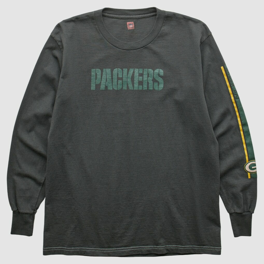 Green Bay Packers NFL 2000s Long Sleeve T-shirt - Charcoal Vintage - Fanatics