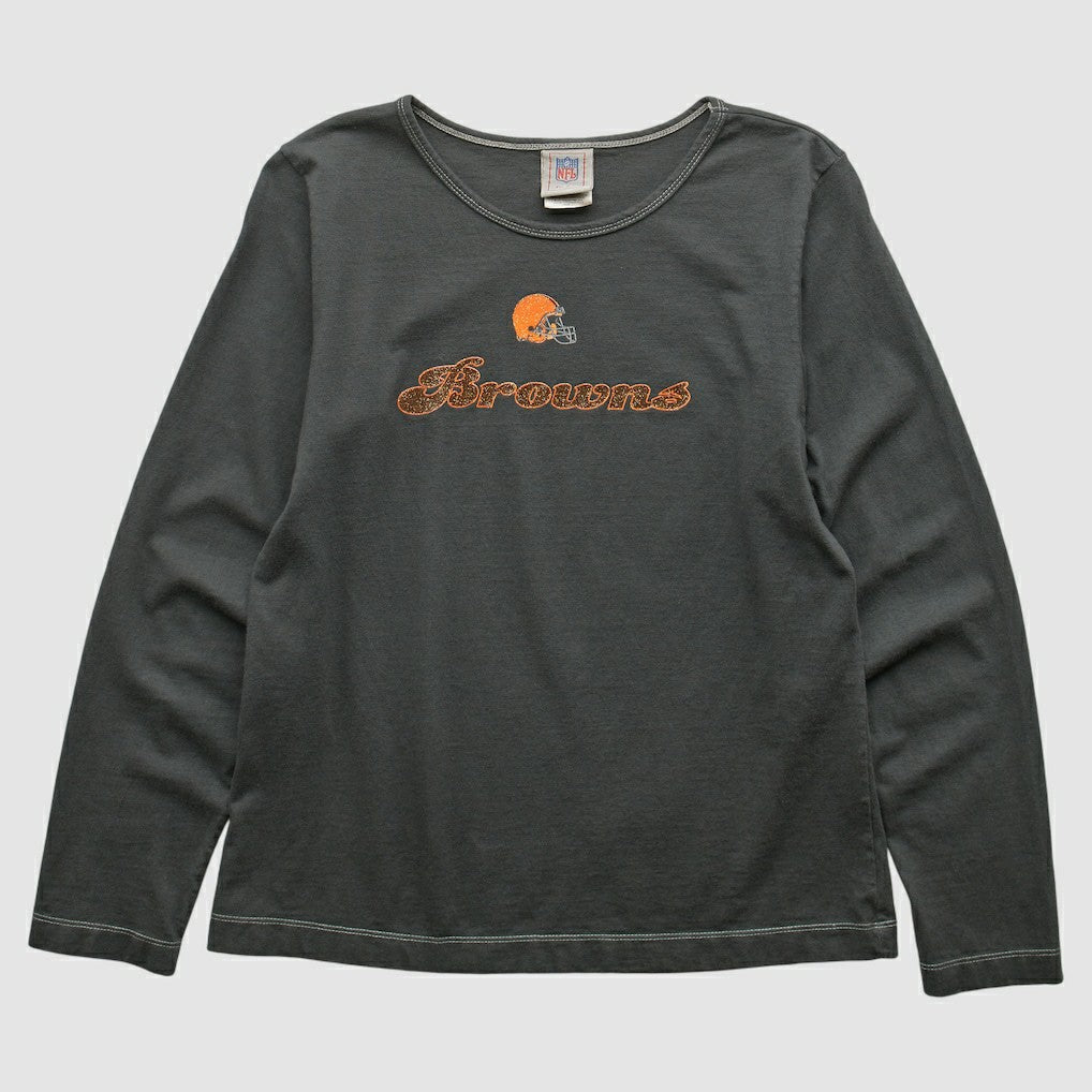 Cleveland Browns NFL 2000s Long Sleeve T-shirt - Charcoal Vintage - Fanatics