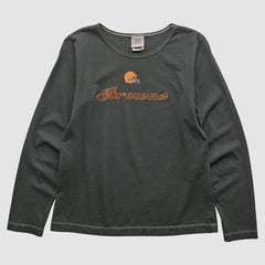 Cleveland Browns NFL 2000s Long Sleeve T-shirt - Charcoal Vintage - Fanatics