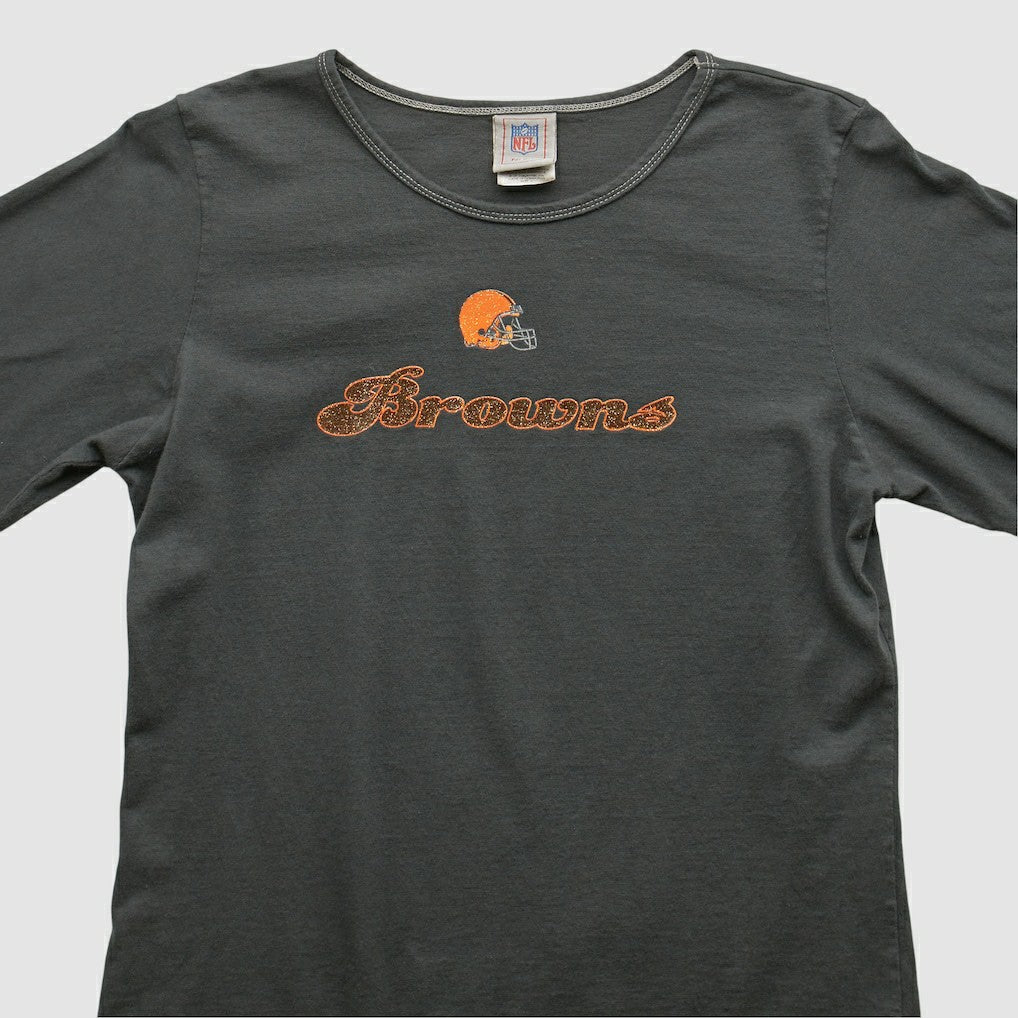 Cleveland Browns NFL 2000s Long Sleeve T-shirt - Charcoal Vintage - Fanatics