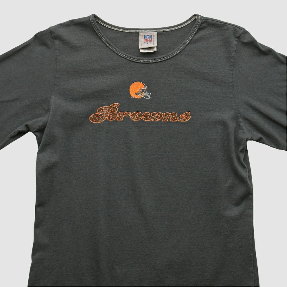 Cleveland Browns NFL 2000s Long Sleeve T-shirt - Charcoal Vintage - Fanatics