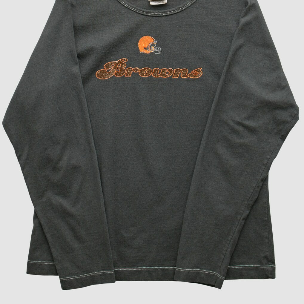 Cleveland Browns NFL 2000s Long Sleeve T-shirt - Charcoal Vintage - Fanatics