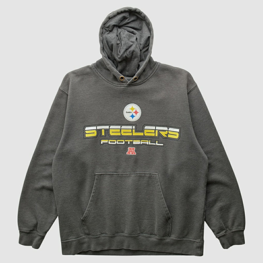 Pittsburgh Steelers NFL 2010s Hooded Pullover Sweatshirt - Gray Vintage - Fanatics