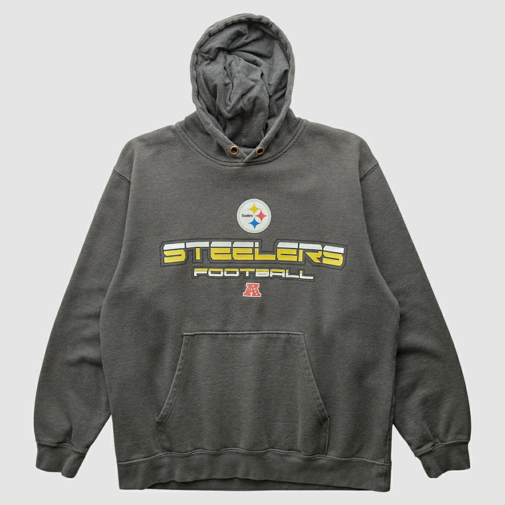 Pittsburgh Steelers NFL 2010s Hooded Pullover Sweatshirt - Gray Vintage - Fanatics