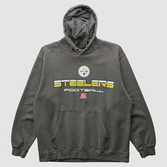 Pittsburgh Steelers NFL 2010s Hooded Pullover Sweatshirt - Gray Vintage - Fanatics