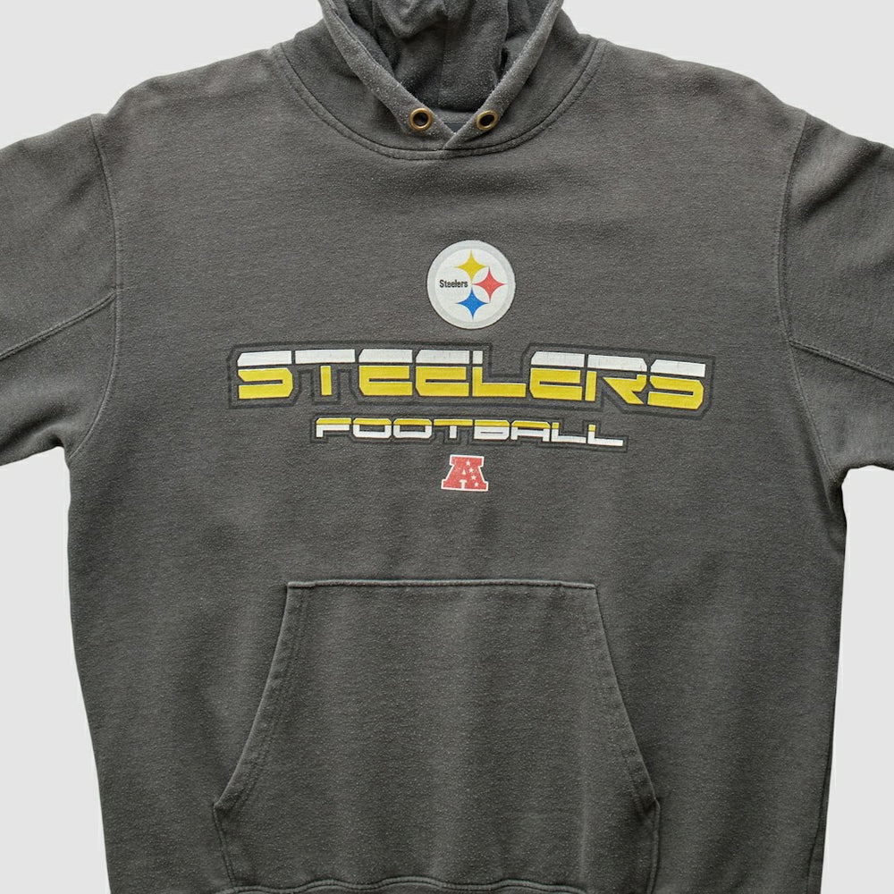 Pittsburgh Steelers NFL 2010s Hooded Pullover Sweatshirt - Gray Vintage - Fanatics