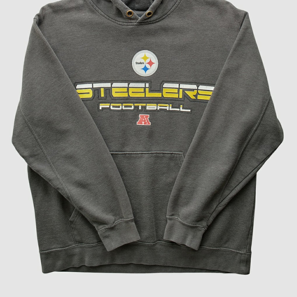 Pittsburgh Steelers NFL 2010s Hooded Pullover Sweatshirt - Gray Vintage - Fanatics