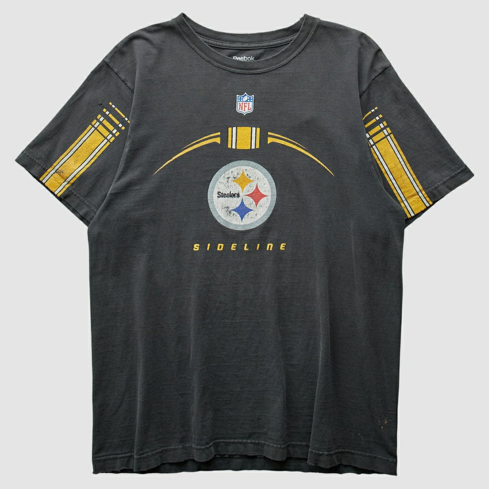 Pittsburgh Steelers Reebok 2000s T-shirt - Charcoal Vintage - Fanatics