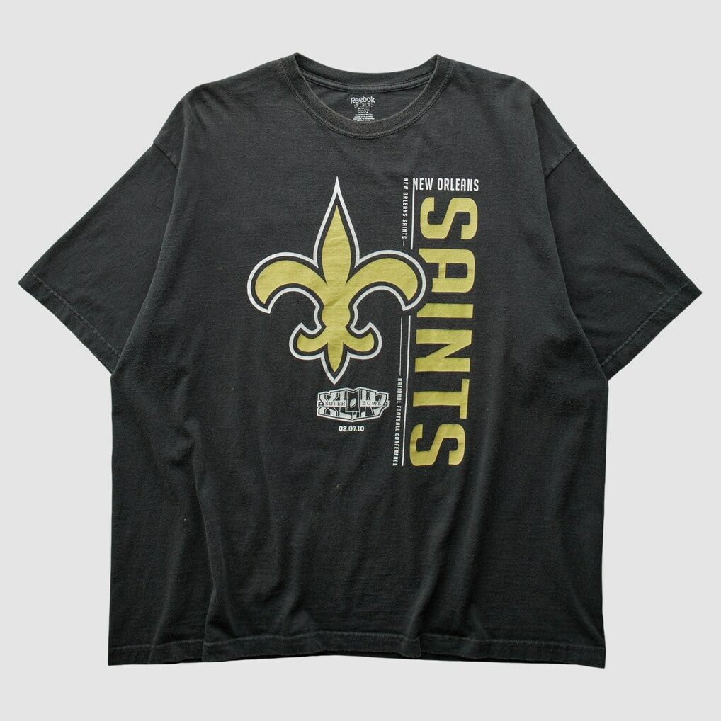 New Orleans Saints Reebok 2010 T-shirt - Black Vintage - Fanatics