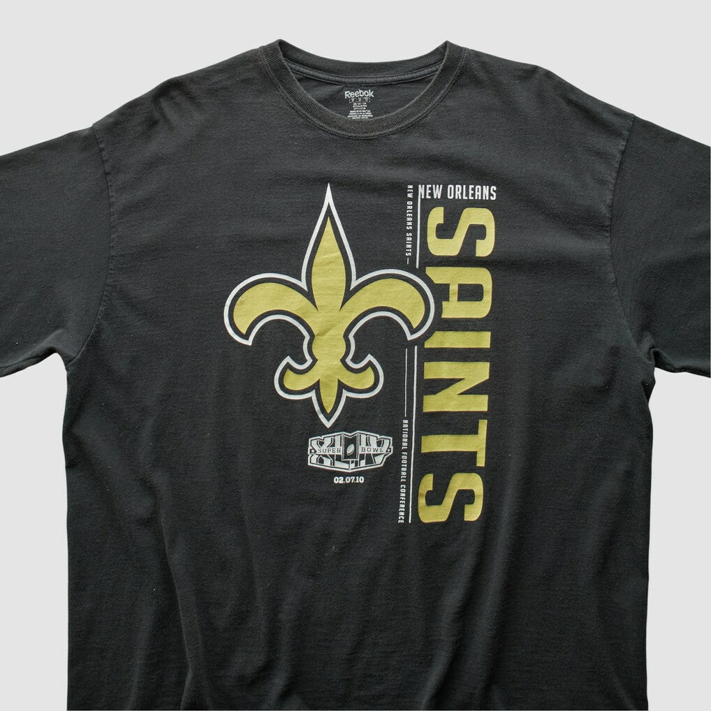 New Orleans Saints Reebok 2010 T-shirt - Black Vintage - Fanatics