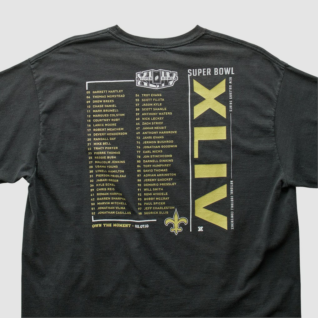 New Orleans Saints Reebok 2010 T-shirt - Black Vintage - Fanatics