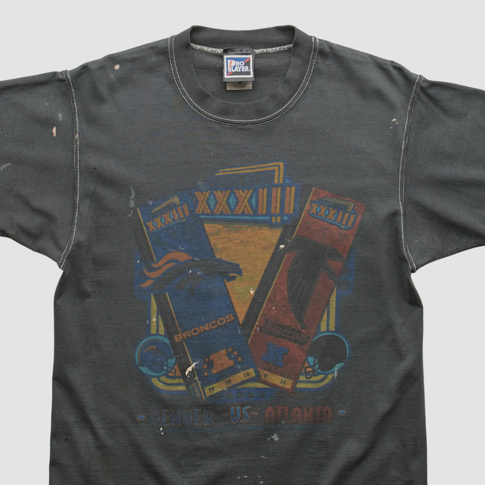Superbowl XXXIII Pro Player 1999 T-shirt - Black Vintage - Fanatics