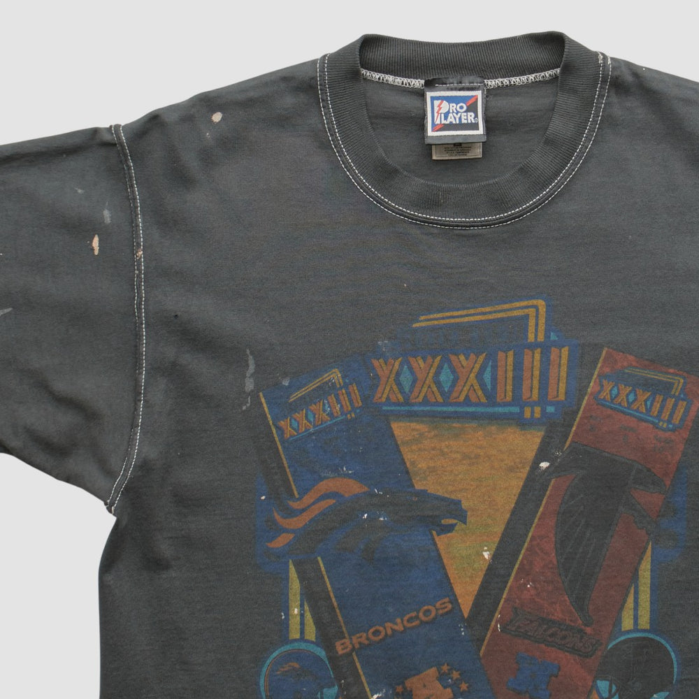 Superbowl XXXIII Pro Player 1999 T-shirt - Black Vintage - Fanatics
