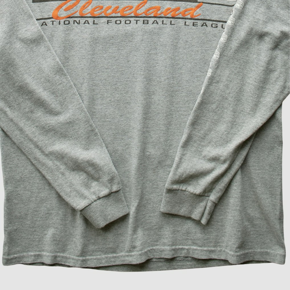Cleveland Browns NFL 2000s Long Sleeve T-shirt - Heather Gray Vintage - Fanatics