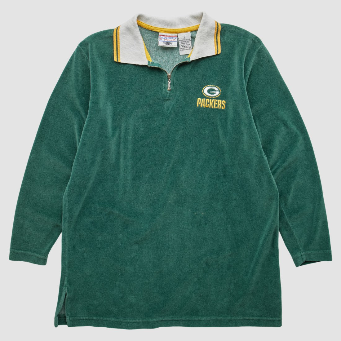 Green Bay Packers Game Day Clothing 90s 1/4 Zip Sweatshirt - Green Vintage - Fanatics