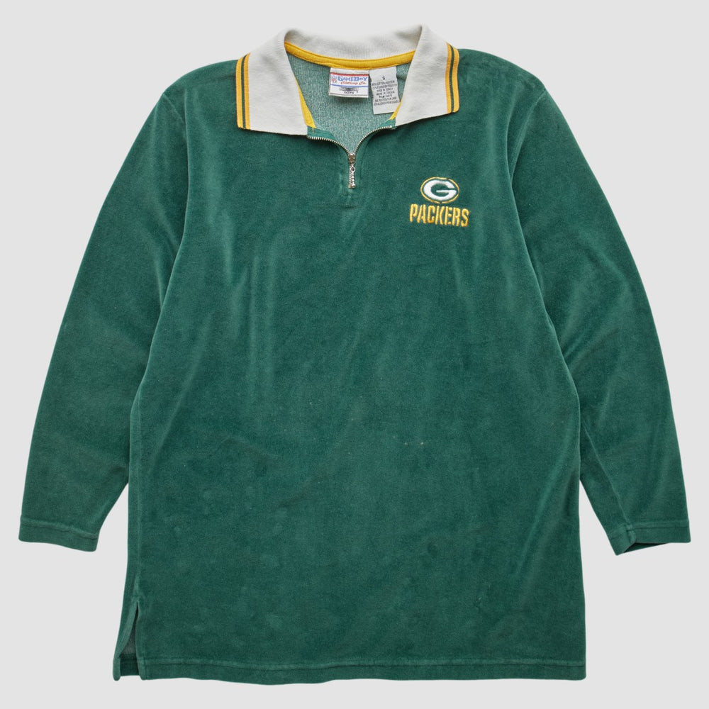 Green Bay Packers Game Day Clothing 90s 1/4 Zip Sweatshirt - Green Vintage - Fanatics